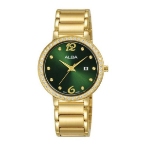 Alba Fashion Alba Women's Fashion Hand Watch Stainless Steel Bracelet, Green Dial AH7BK0X1