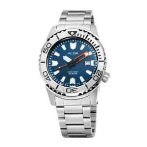 Alba AG8M07X1 Blue Dial Watch With 2 Way Rotating Bezel