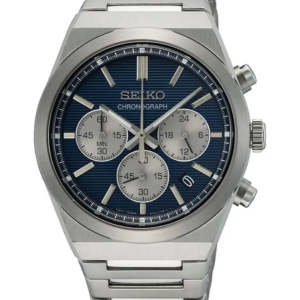 Seiko Sport Chronograph Blue Dial Quartz 100M Men's Watch SSB453P1