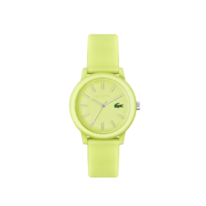 Women Yellow Silicone Strap Watch