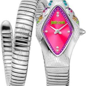 Just Cavalli Signature Snake watch - LAD 3H SS PNK