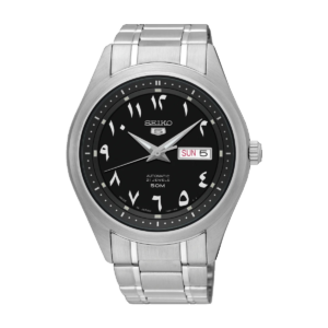 Seiko 5 Stainless Steel Black Arabic Dial Automatic SNKP21J Men's Watch