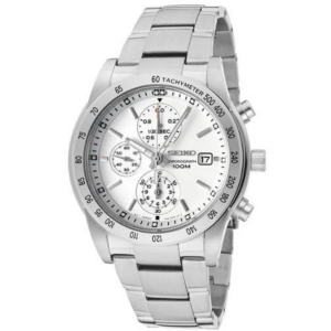 Seiko Men's SNDD03 Chrono Silver Dial Stainless Steel Bracelet Date Watch