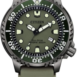 Citizen Men's Analogue Eco-Drive Watch with a Rubber Band Promaster Marine
