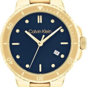 Calvin Klein Analogue Quartz Watch for Men with Gold Colored Stainless Steel Bracelet - 25200204