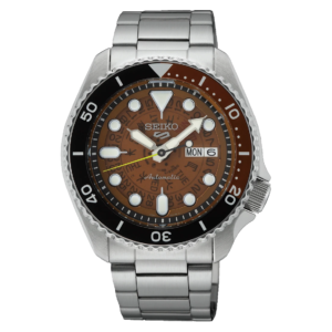 Seiko 5 Sports SKX Burnt Orange Skeleton Style Gents Automatic SRPJ47K1
