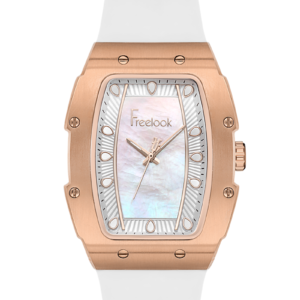 Freelook Charmant Women Rose Gold/White Rubber Watch FL.1.10431-3