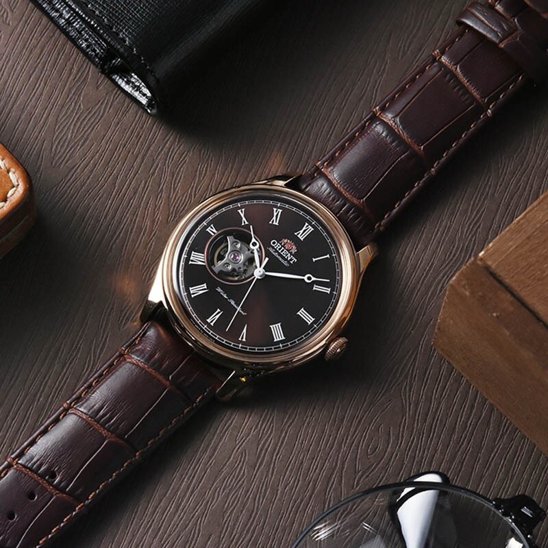 Orient Envoy Classic Automatic Watch Open Heart Brown Dial AG00001T Japan Made - Image 2