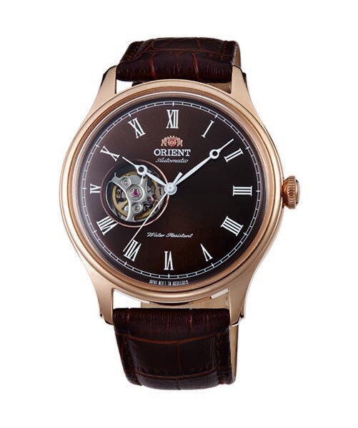 Orient Envoy Classic Automatic Watch Open Heart Brown Dial AG00001T Japan Made