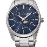 Orient Contemporary Sun & Moon Automatic Watch RA-AK0303L Blue Dial Stainless Steel Bracelet