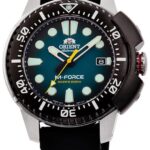 Orient M-Force Delta Automatic Dive Watch Blue Dial Rubber Strap 45mm