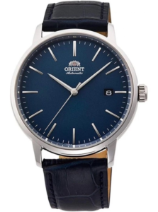Orient Maestro Men's Automatic Watch Blue Dial Leather Band 40mm