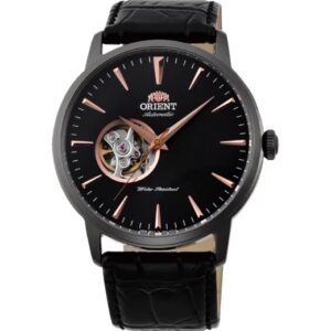 Orient AG02001B Automatic Watch Black Dial Rose Gold Markers 41mm
