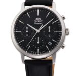 Orient RA-KV0303B Contemporary Quartz Men's Watch Black Leather Strap 40.4mm